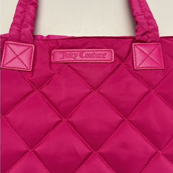 Juicy Couture Pink Quilted Tote Bag with double strap handles - Picture 8 of 8